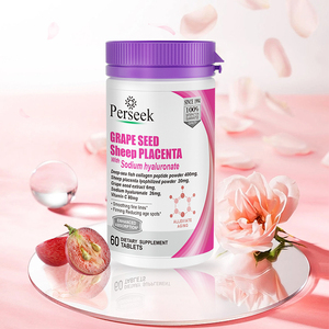 Perseek OEM Extracto de <span class=keywords><strong>Placenta</strong></span> de Oveja para el Cuidado de la Salud, Grado Cosmético, 60 Tabletas, Certificado ISO 9001, Suplemento para el Cuidado de la Piel para Adultos - Product Image 5
