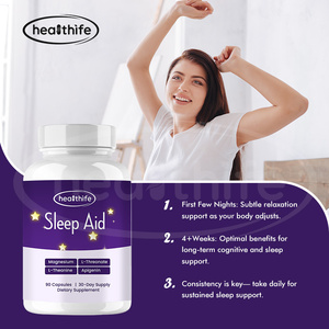 Healthife Sleep Supplement Handelsmarke Magnesium Threonat L-Theanin Zitronen melisse Extrakt Apigenin Komplex Kapsel - Product Image 5