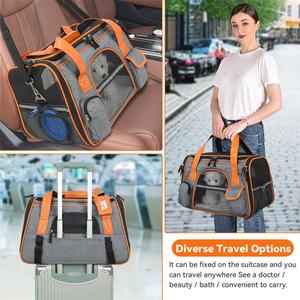 Taşınabilir Evcil Hayvan Taşıma Çantası Nefes Alabilen Köpek Kedi Seyahat Taşıyıcısı Köpekler ve Kediler için Uçuş ve Seyahat İçin Açık Hava Taşıma Çantası - Product Image 5