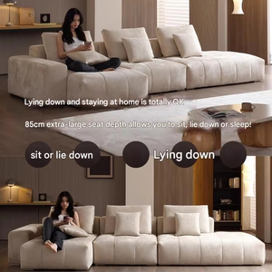 Grand <span class=keywords><strong>ensemble</strong></span> de canapés modulaires <span class=keywords><strong>Sergio</strong></span> Bicego très stylés Canapé sectionnel doux Tufty Pixel en bois Meubles - Product Image 3