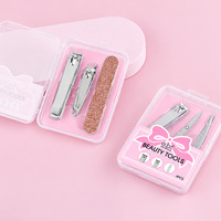 Outils de manucure en acier au carbone de haute qualité, 3 pièces, prix de gros, ensemble de coupe-ongles, ensemble de manucure