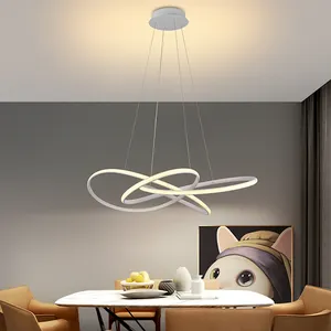 HAYVIS New Products Contemporary Remote Control Infinitely Dimmable Aluminum Light Ring Bedroom Restaurant 166w Led Chandeliers