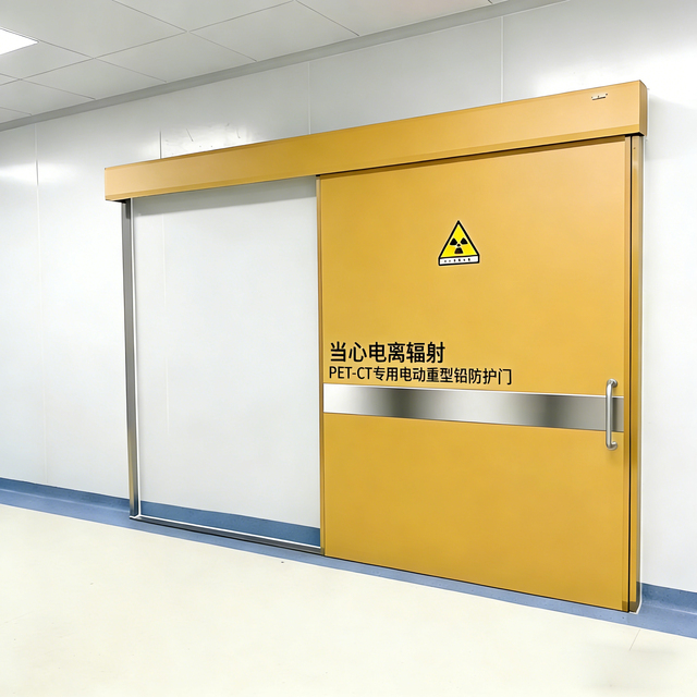 Aluminum Alloy Frame Lead Door | Hospital Medical Radiation Protection Door | Flush Mount Design with Hardware