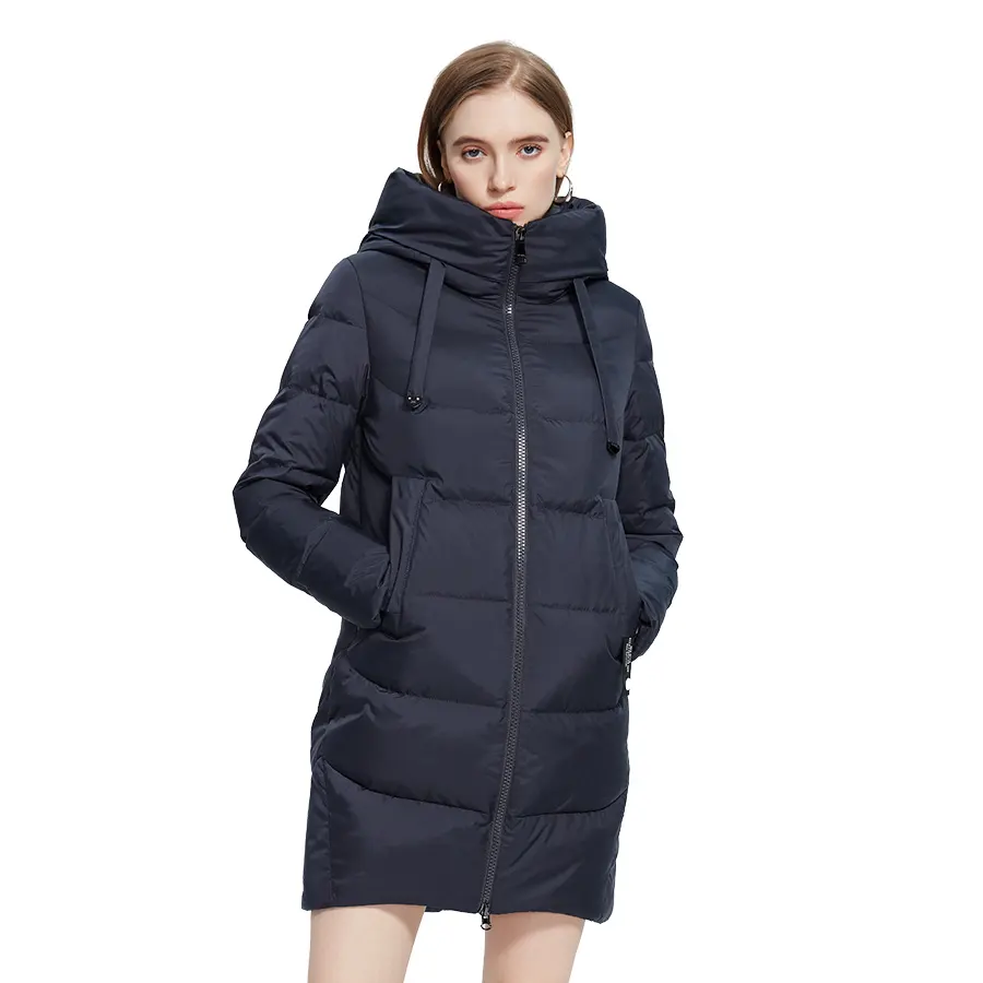 MIEGOFCE Winter Long Jacket Women New Cotton Clothing Stand Collar Hooded Pocket Double Warmth Windproof Female Coat D22627