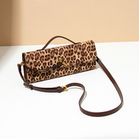 Nouveau Style Automne Hiver Collection Avancée Sac Tissé Fait Main Imprimé Léopard Léger pour Femme Sac Bandoulière Soirée