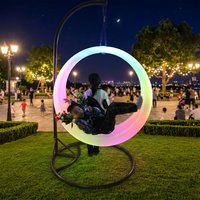 Décoration de jardin lumineuse à LED multicolore avec télécommande IP54 pour Halloween, Noël, le Nouvel An, les zones scéniques et les centres commerciaux
