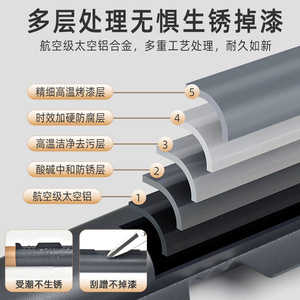 Aluminum Alloy Windproof Clothes <b>Drying</b> <b>Rack</b> 2mm Thickness Heavy Duty Ceiling Mounted Balcony Use - Product Image 3