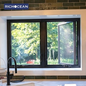 Fenêtres à battants RICHOCEAN en aluminium à double vitrage <span class=keywords><strong>pour</strong></span> l'extérieur, style grille française, avec manivelle, en vente - Product Image 3