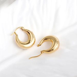 Pendientes Xinfly Personalizados de Oro Amarillo de 18K con Forma de Gota de Agua, Joyería Simple AU750 para la Parte Delantera de la Oreja - Product Image 3