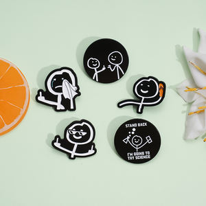 Lustige Brain Drop Emaille-Pins Sarkasmus-Zitate Cartoon-Charakter Humor Broschen Anstecknadeln Witz Metall-Schmuck Geschenk Großhandel - Product Image 2