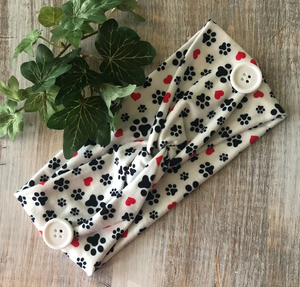 Diadema de corazón para ejercicio de yoga animal <span class=keywords><strong>veterinario</strong></span> femenino con diseño trenzado con estampado de garra - Product Image 2