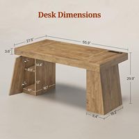 Bureau de direction pour poste de travail professionnel avec prises électriques et armoire de rangement, bureau d'ordinateur en bois, table de conférence pour bureau à domicile