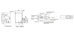 AkuSense ESC-18N del contrassegno di colore/tipo di rilevamento fotoelettrico fotocellula sensore - Product Image 6