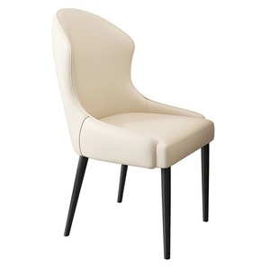 Modern PU Leather <strong>Dining</strong> <strong>Chair</strong> <strong>with</strong> Backrest and Armrests Soft Cushion Seat Carbon Steel <strong>Legs</strong> for Home Office Restaurant - Product Image 4