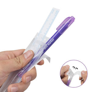 Purple Waterproof Tattoo Stencil Marker <b>Pen</b> with Measuring Paper Ruler for Microblading Makeup - Product Image 4