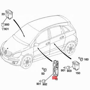 W169 W245 pulsante interruttore finestra ricambi Auto per <span class=keywords><strong>Mercedes</strong></span>-Benz A200 B200 <span class=keywords><strong>A160</strong></span> A180 pulsante interruttore finestra OE 1698206610 - Product Image 3