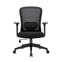 Conception de chaise pivotante de conférence confortable rotative à 180 degrés chaise de bureau pour personnel exécutif chaise en maille noire ergonomique pour le bureau