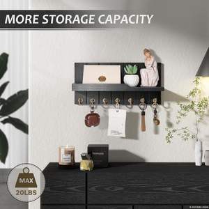 ที่แขวนกุญแจติดผนังแบบกำหนดเอง - ชั้นวางกุญแจทันสมัยสำหรับตกแต่งผนังห้องนั่งเล่นและที่จัดจองจดหมายพร้อมชั้นวางสำหรับของใช้จำเป็นในอพาร์ตเมนต์ - Product Image 3