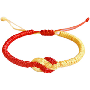 Nueva pulsera de cuerda roja con nudo Dorje chino, nudo Truelove tejido a mano, doble nudo de dinero, pulseras de pareja de amigos para la buena suerte - Product Image 5