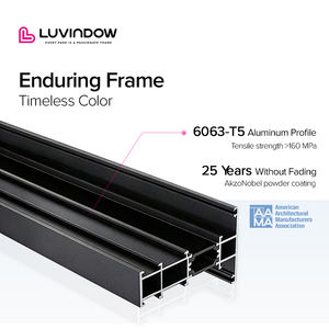 Fenêtre en aluminium à double vitrage résistante aux explosions pour immeuble <span class=keywords><strong>de</strong></span> bureaux, avec système <span class=keywords><strong>de</strong></span> bascule et <span class=keywords><strong>de</strong></span> rotation, réduction <span class=keywords><strong>de</strong></span> 25% du coût - Product Image 2