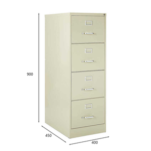 Archivador blanco de 4 cajones de color personalizado, almacenamiento seguro de oficina para negocios de biblioteca escolar - Product Image 2