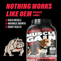 Complément alimentaire Bully Max Muscle Builder Power Tabs (60 comprimés) - Pack liquide - Soutien immunitaire - Digestion sensible - Pour chiots et adultes