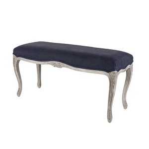 <span class=keywords><strong>Panca</strong></span> <span class=keywords><strong>in</strong></span> <span class=keywords><strong>Legno</strong></span> Intagliato a Mano <span class=keywords><strong>in</strong></span> Stile Francese Antico con Rivestimento <span class=keywords><strong>in</strong></span> Tessuto per Arredamento Soggiorno - Product Image 3