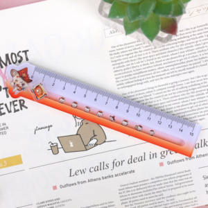 NEU Cartoon Cute Acryl Lineal Kunden spezifisches Logo Anime Peripherie geräte Werbung <span class=keywords><strong>Promotion</strong></span> Lineal Student Briefpapier Geschenke - Product Image 1