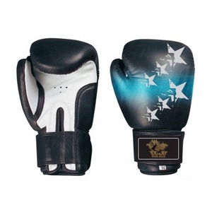 Custom Logo Manufacture Personalized Black PU Leather Lace-Up Adjustable Wrist <b>Strap</b> Lightweight Breathable MMA Boxing Gloves - Product Image 6