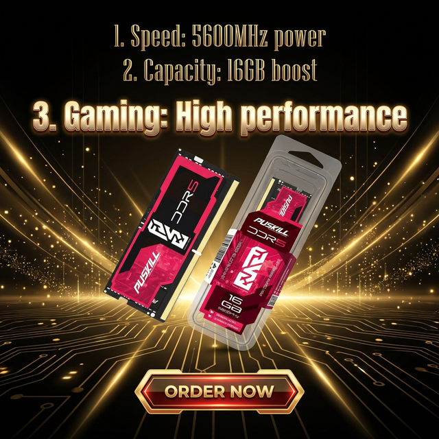 PUSKILL Factory DDR5 RAM 4800MHz 5200MHz 5600MHz  8GB 16GB 32GB Notebook Computer SODIMM RAM DDR5 Laptop Ram