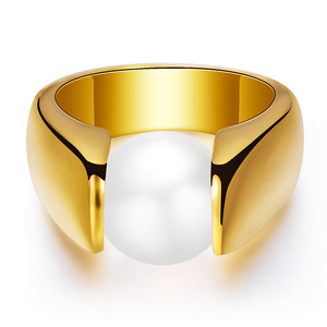 Anillos de Moda de 10MM, Oro de 18K, Piedra Negra, Engaste a Presión, Diseño Geométrico, Joyería de Regalo - Product Image 5