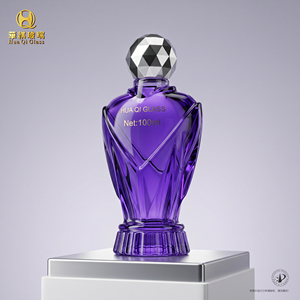 Botella de <span class=keywords><strong>Perfume</strong></span> Cuadrada de Vidrio Plano de Lujo de 100 ml, Botellas de <span class=keywords><strong>Perfume</strong></span> Vacías Personalizadas para <span class=keywords><strong>Mujer</strong></span> - Product Image 2
