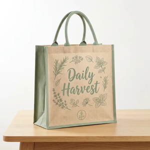Sac fourre-tout en <span class=keywords><strong>toile</strong></span> <span class=keywords><strong>de</strong></span> <span class=keywords><strong>jute</strong></span> biodégradable et durable, imprimé sur mesure, en <span class=keywords><strong>toile</strong></span> <span class=keywords><strong>de</strong></span> <span class=keywords><strong>jute</strong></span> naturelle rigide, emballage cadeau haut <span class=keywords><strong>de</strong></span> gamme pour souvenir <span class=keywords><strong>de</strong></span> vacances - Product Image 2