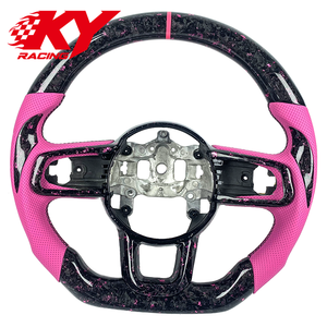 Accessoires intérieurs automobiles, volant sport en cuir et fibre de carbone forgée pour Jeep Wrangler JK JL Grand Cherokee - Product Image 2