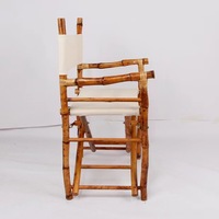 Chaise d'extérieur en bois de bambou Fonction pliable Chaise de plage et de camping
