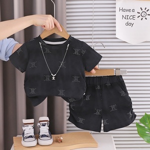 <span class=keywords><strong>ชุด</strong></span>สองชิ้นแขนสั้นลายมัด<span class=keywords><strong>ย้อม</strong></span>ประดับด้วยเพชรเทียมสำหรับเด็กวัยหัดเดินเด็กผู้หญิง<span class=keywords><strong>ชุด</strong></span>ลำลองฤดูร้อน - Product Image 4