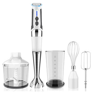 Coredless Hand Blender Plastic Stainless Steel <b>Battery</b> Li-ion 7.4V, 2000mAh USB Rechargeable 21-Speeds & Power 180W Shaker Cup B - Product Image 6