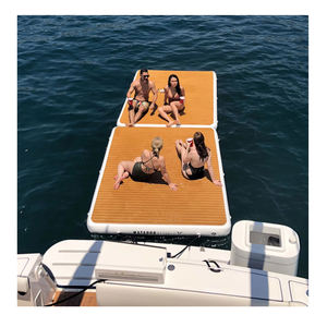 Plataforma inflable de espuma de teca <span class=keywords><strong>para</strong></span> tomar el sol, plataforma <span class=keywords><strong>flotante</strong></span> <span class=keywords><strong>para</strong></span> nadar, balsa de aire, yate, Jet Ski Dock - Product Image 1