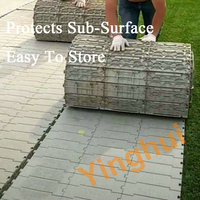 Revêtement de sol modulaire emboîtable et portable T-01 pour la protection des pelouses, idéal pour les zones d'assise, les mariages en plein air et les tentes de réception.