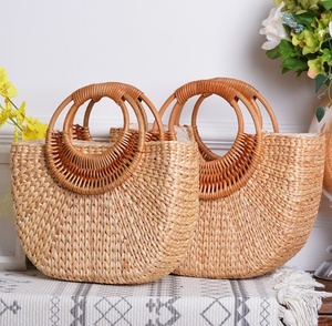 Bolso Tote Casual Nórdico de Paja Tejida a Mano, Ecológico, con Cierre de Cremallera de Algodón, Estilo Luna, Soporte para Teléfono, Alta Estética, Photo Tanjing - Product Image 6