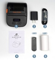Printer Label Barcode Mini Portabel Thermal Nirkabel Rongta RPP30 Dengan Bluetooth USB Wifi Oranye