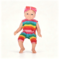 Poupée bébé réaliste en silicone de 10 pouces, complète avec des vêtements de poupée à la mode, un joli bandeau à nœud, cadeau de vacances pour enfants