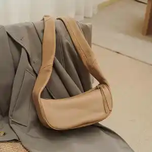 Nouveau sac en cuir véritable pour femmes 2024 nouveau haut de gamme mode polyvalent croissant grande capacité sac à main à bandoulière sacs en peau de vache souple