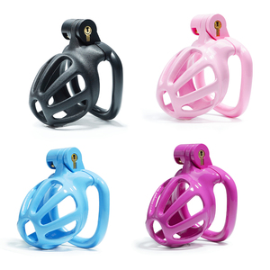 Cage de chasteté légère en résine, anneau rond, pour homme, dispositif de verrouillage du pénis, jouet sexuel pour hommes - Product Image 2