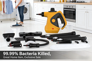 Nettoyeur vapeur avec accessoires pour serpillière - Product Image 6