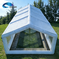 Tente gonflable Gauss à prix d'usine, installation facile, 10x33x20 pieds, imperméable, pour camping extérieur, abri de piscine, tente de mariage