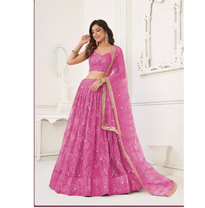 Wholesale Surat Silk Lehenga Bridal Party Wear Traditional <b>Indian</b> Choli Wedding Outfit Ethnic Reversible Quick Dry - Product Image 1