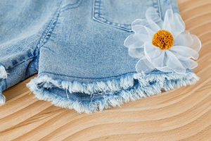 Vêtements pour filles, ensemble décontracté d'été, t-shirt en coton à manches pétales + short, ensemble 2 pièces, vêtements pour enfants, tenue pour enfants - Product Image 6