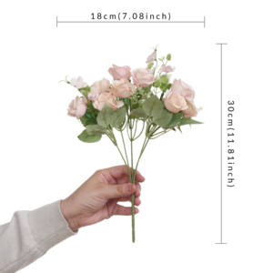 Ramo de rosas de seda artificial Flores para boda Flor nupcial Arbusto - Product Image 2