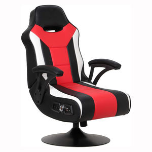 Venta caliente Respaldo Subwoofer Reposabrazos acolchado Reposacabezas Altavoces montados Pc Oficina Computadora Gaming Silla con Pedestal redondo - Product Image 2